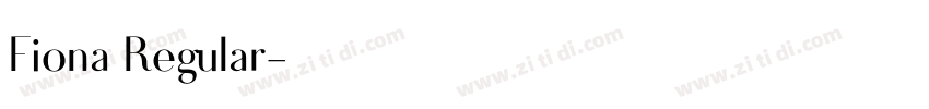 Fiona Regular字体转换 Fiona Regular字体转换